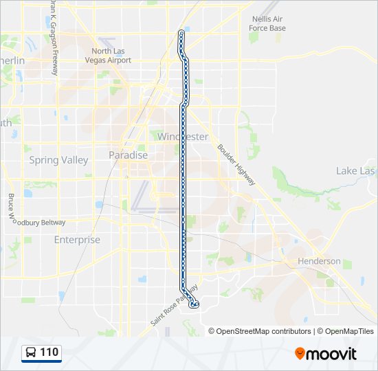 110 bus Line Map