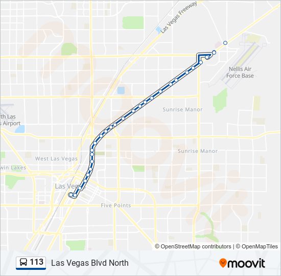 Gracias Baño Sucediendo Ruta 113: horarios, paradas y mapas - 113 N. Las Vegas Blvd Northbound  (Actualizado)