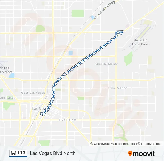 113 Bus Line Map