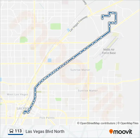 113 Bus Line Map