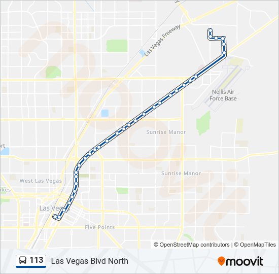 113 Bus Line Map