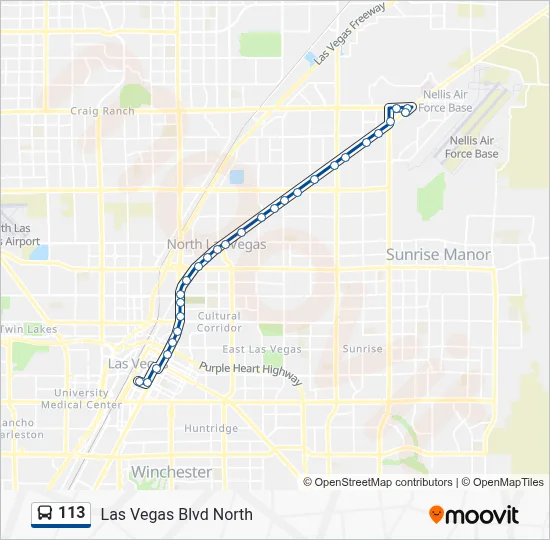 Ruta 113: horarios, paradas y mapas - 113 N. Las Vegas Blvd Northbound ...