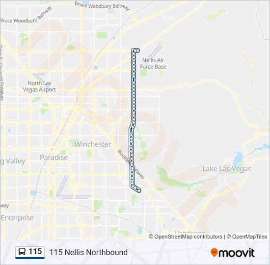 115 bus Line Map