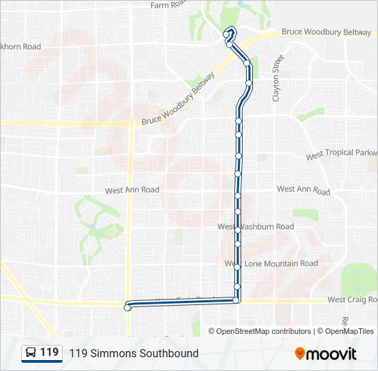 119 Bus Line Map