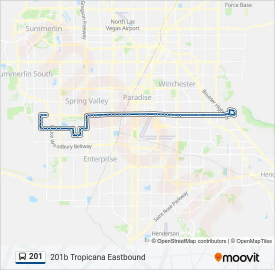 201 Bus Line Map