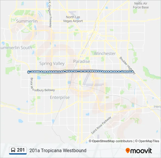 201 Bus Line Map