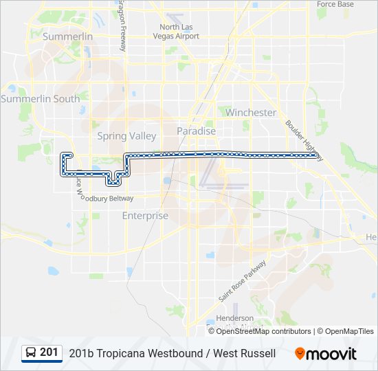 201 Bus Line Map