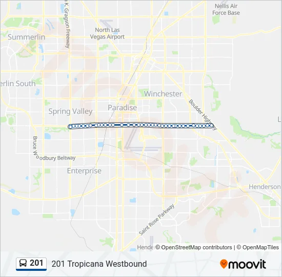 201 Bus Line Map