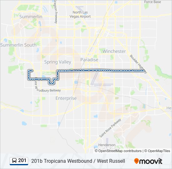 201 bus Line Map