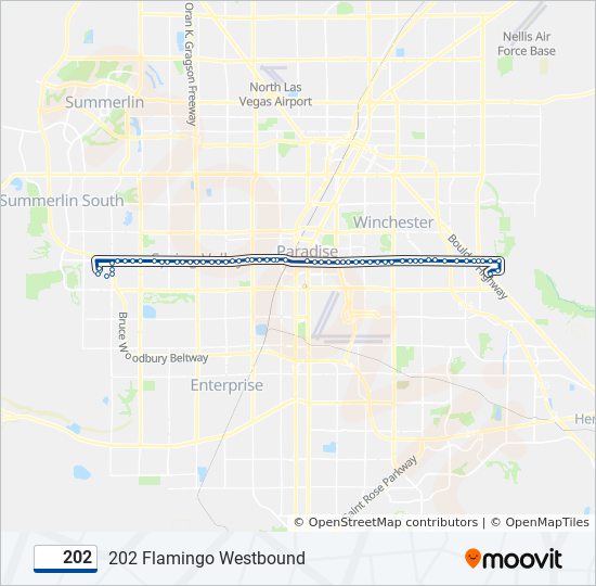 202 Route: Schedules, Stops & Maps - 202 Flamingo Westbound (Updated)