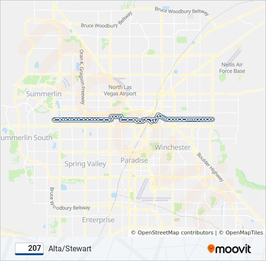 207 bus Line Map