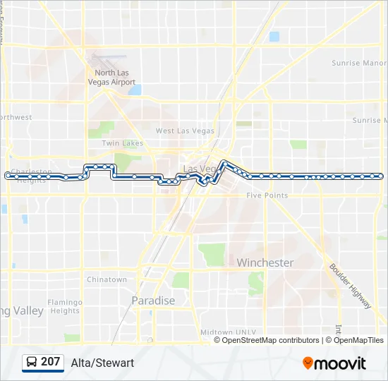 207 Bus Line Map