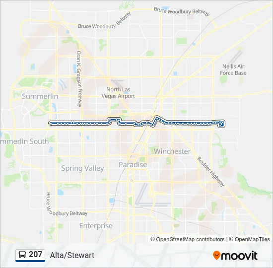 207 Bus Line Map