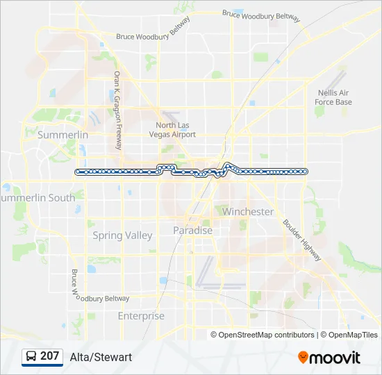 207 Bus Line Map