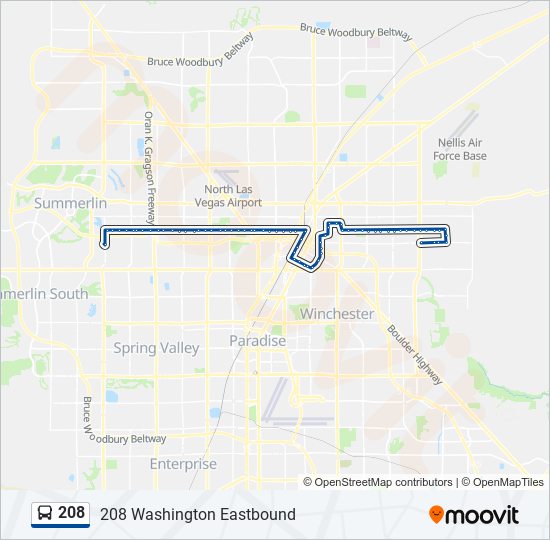 208 bus Line Map