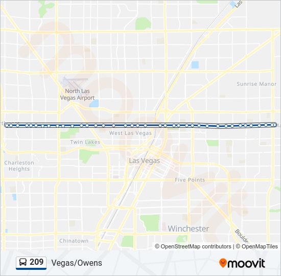 209 bus Line Map