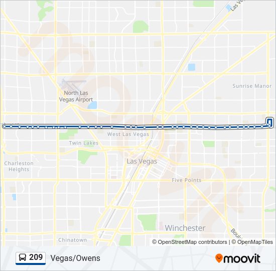 209 Route: Schedules, Stops & Maps - 209 Vegas / Owens Eastbound (Updated)