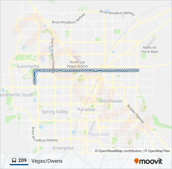 209 Bus Line Map
