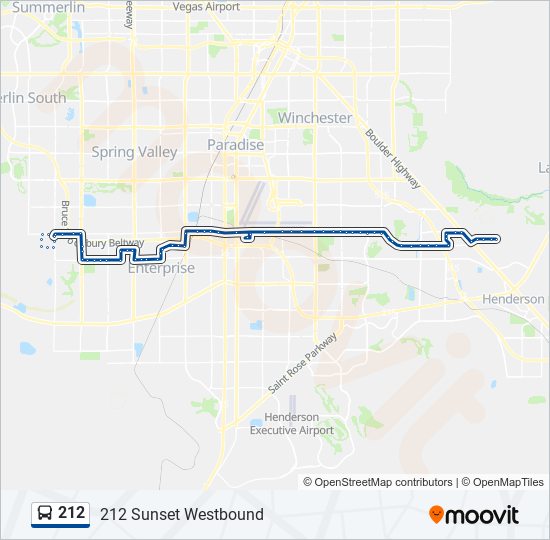 212 bus Line Map