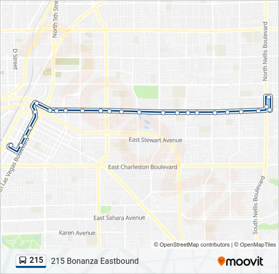 215 Bus Line Map