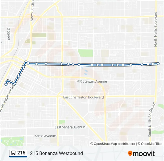 215 Bus Line Map