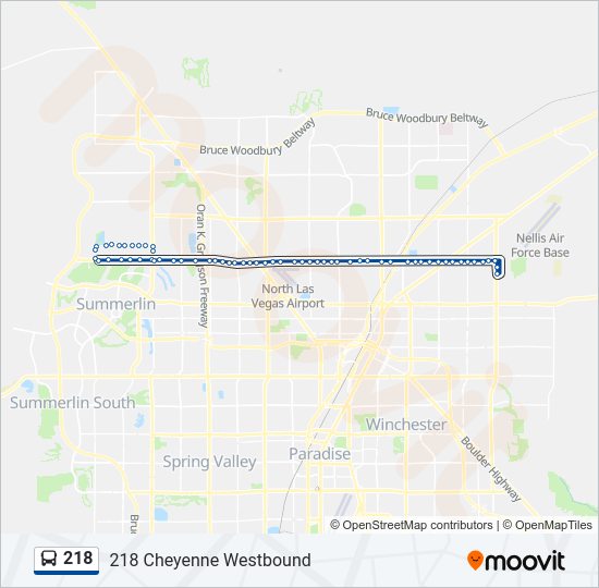 218 bus Line Map