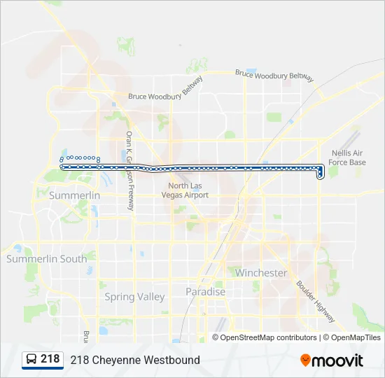 218 Bus Line Map