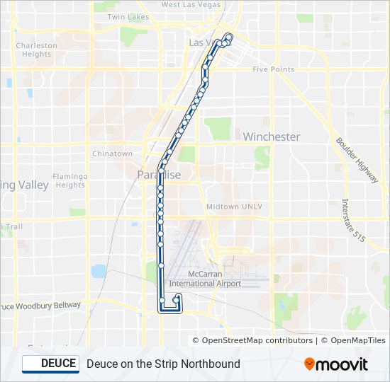 Monorail, Tram & Strip Map, Las Vegas Maps