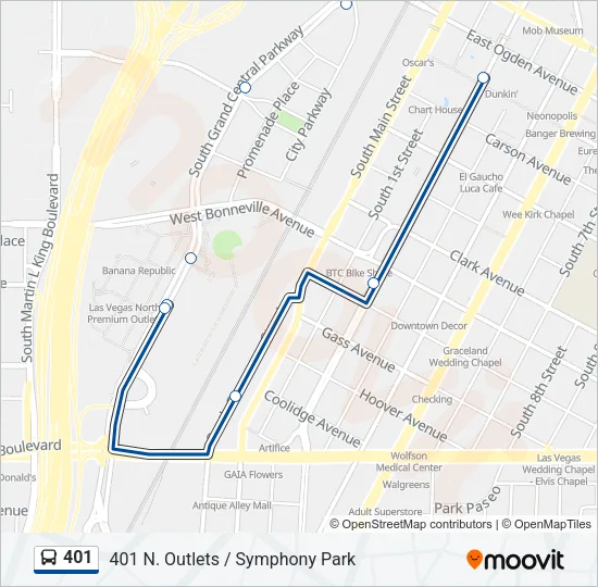 401 Bus Line Map