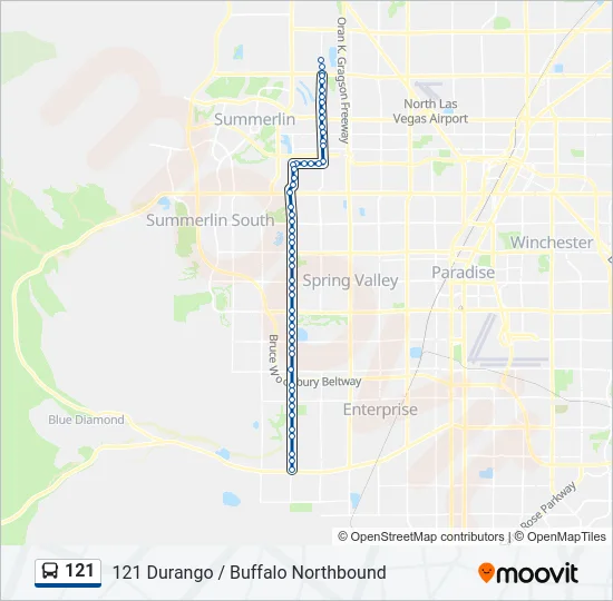 121 Bus Line Map