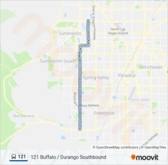 121 Bus Line Map