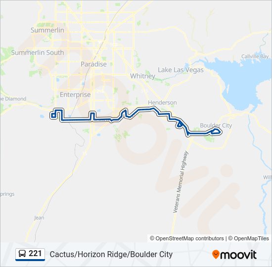 221 bus Line Map