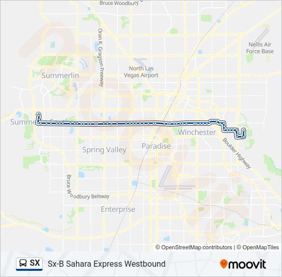 SX Bus Line Map