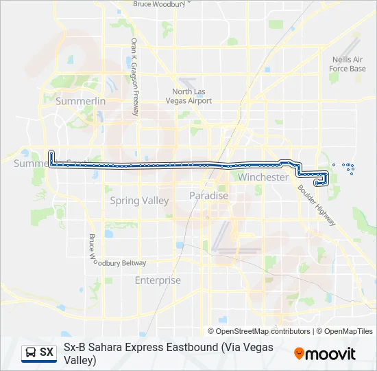SX Bus Line Map