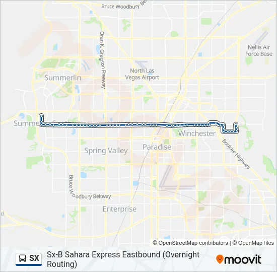 SX Bus Line Map