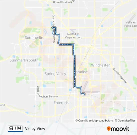 104 Bus Line Map