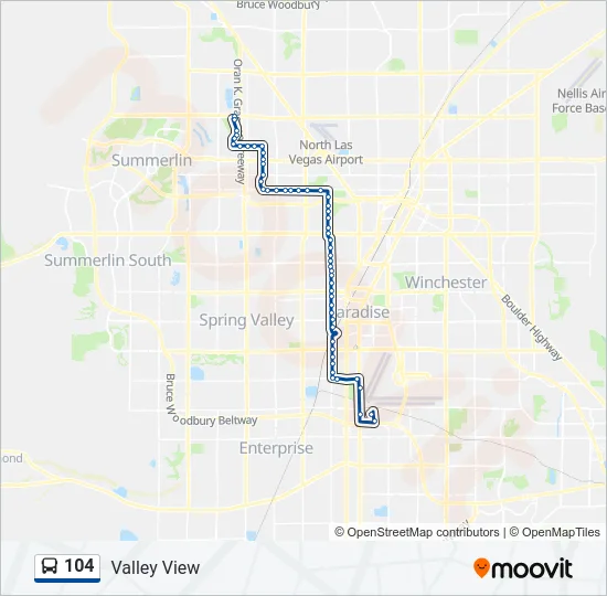 104 Bus Line Map