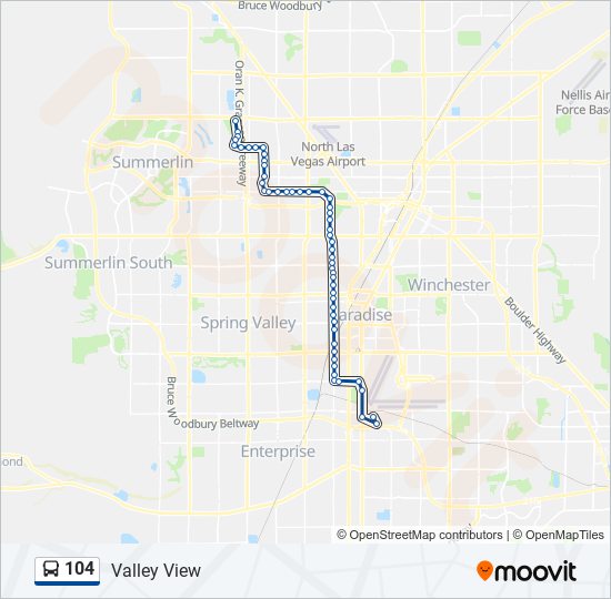 Policía Pacer Conclusión Ruta 104: horarios, paradas y mapas - 104 Valley View Northbound  (Actualizado)