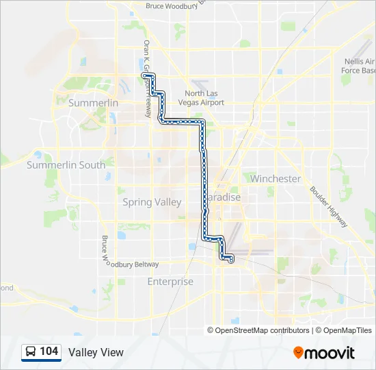 104 Bus Line Map