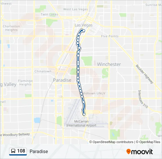 108 Bus Line Map