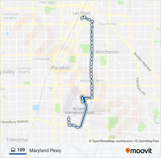 109 Bus Line Map