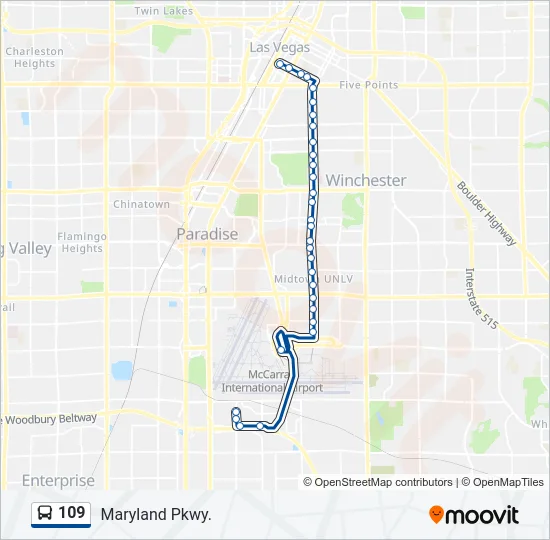 109 Bus Line Map