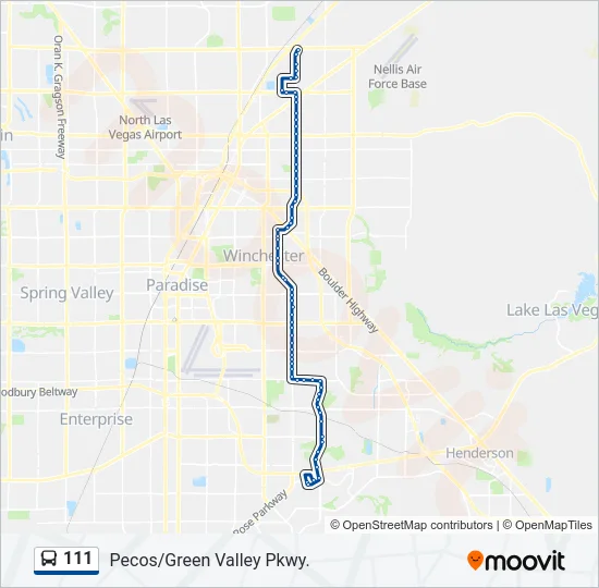 111 Bus Line Map