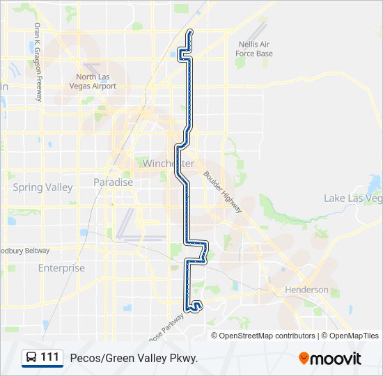 111 bus Line Map