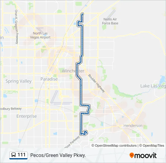 111 Bus Line Map