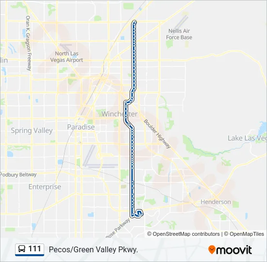 111 Bus Line Map