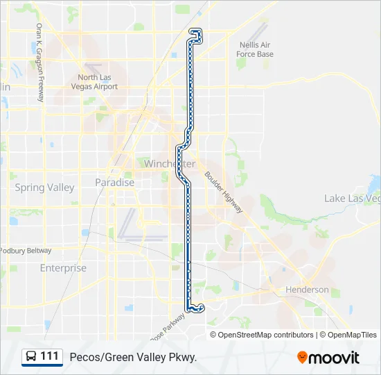 111 Bus Line Map