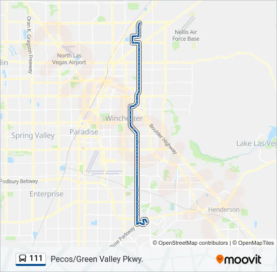 111 Bus Line Map