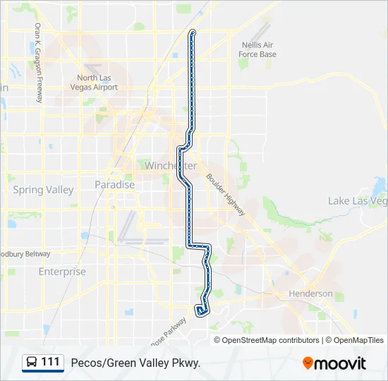 111 Bus Line Map