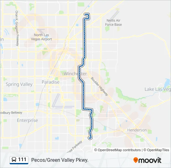 111 Bus Line Map